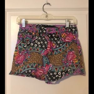 Mink Pink High-Rise Festival Shorts
